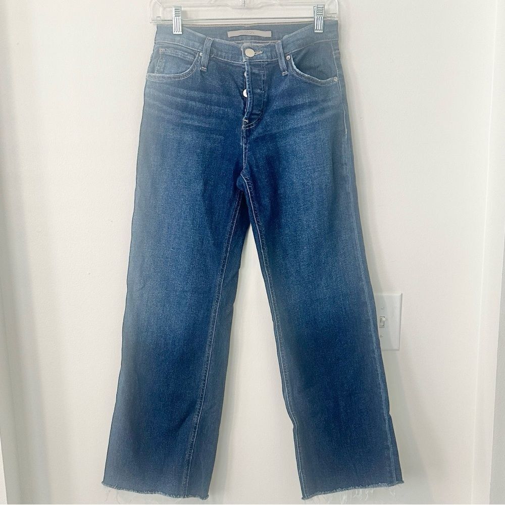 Hudson Women's Rosie High-Rise Wide-Leg Ankle Jeans 25